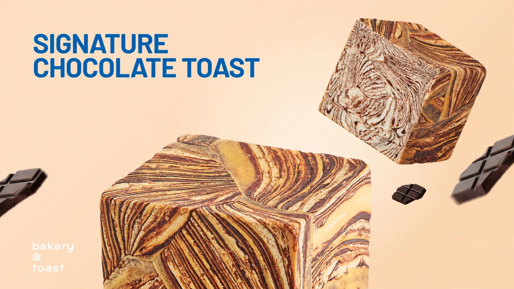 Signature Chocolate Toast with cocoa-striped layers